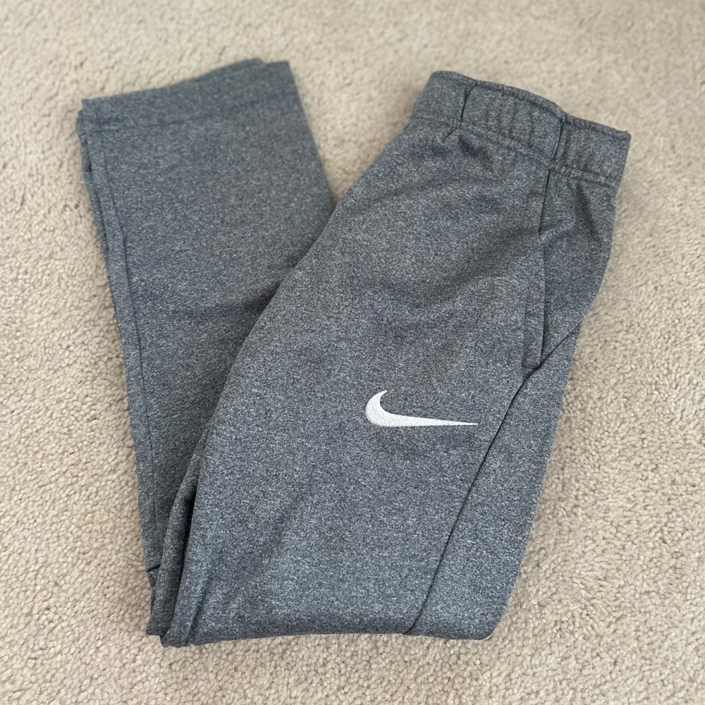 Nike Gray Tapered Joggers with Elastic Waistband